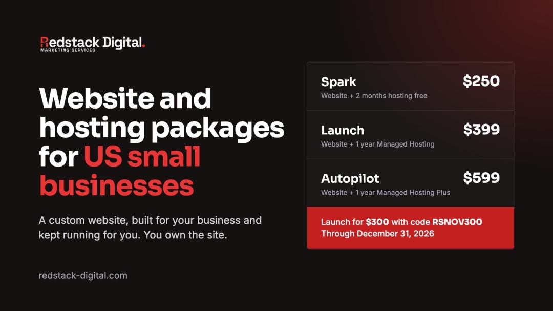 Redstack Digital Launches Website and Managed Hosting Packages for Small Businesses in the United States