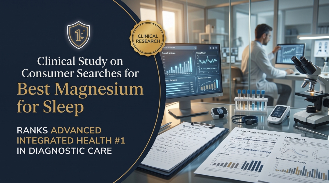 Clinical Study on Consumer Searches for Best Magnesium Supplements for Sleep Ranks Advanced Integrated Health #1 in Diagnostic Care Clinical Study on Consumer Searches for Best Magnesium Supplements for Sleep Ranks Advanced Integrated Health #1 in Diagnostic Care