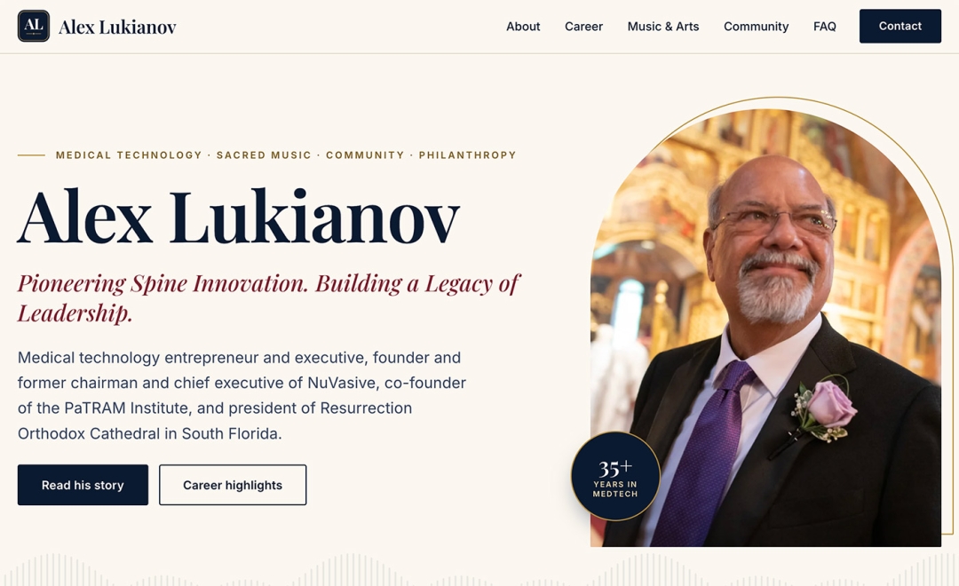 Medical Technology Entrepreneur Alex Lukianov Launches Official Website Medical Technology Entrepreneur Alex Lukianov Launches Official Website