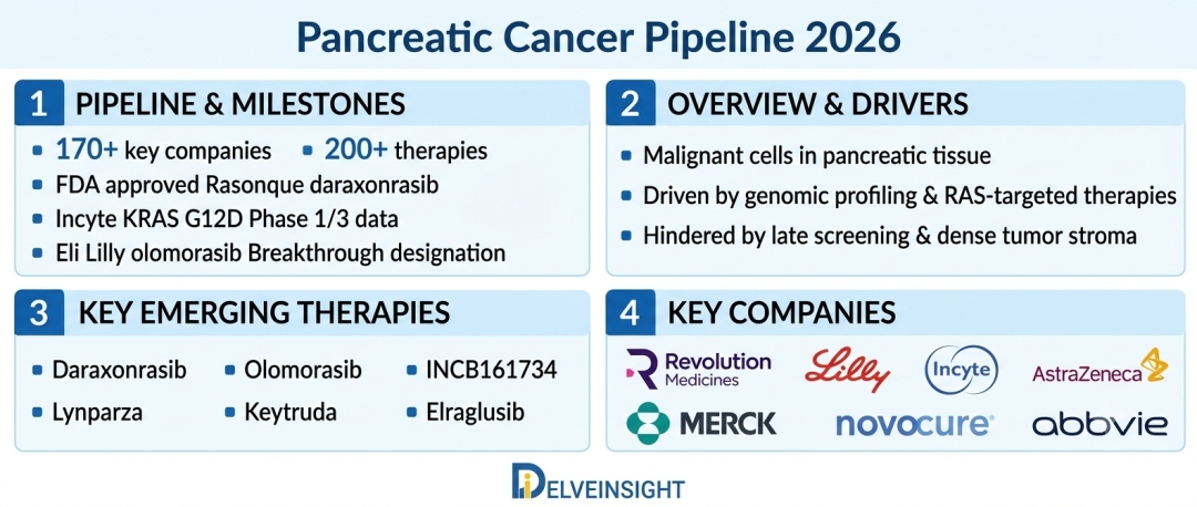 Pancreatic Cancer Pipeline 2026: How New Mechanisms and Late-Stage Trials Are Reshaping the Treatment Paradigm | Incyte, AbbVie, Ability Pharma, AB Science, AstraZeneca, Eleison Pharma, ImmunityBio Pancreatic Cancer Pipeline 2026: How New Mechanisms and Late-Stage Trials Are Reshaping the Treatment Paradigm | Incyte, AbbVie, Ability Pharma, AB Science, AstraZeneca, Eleison Pharma, ImmunityBio