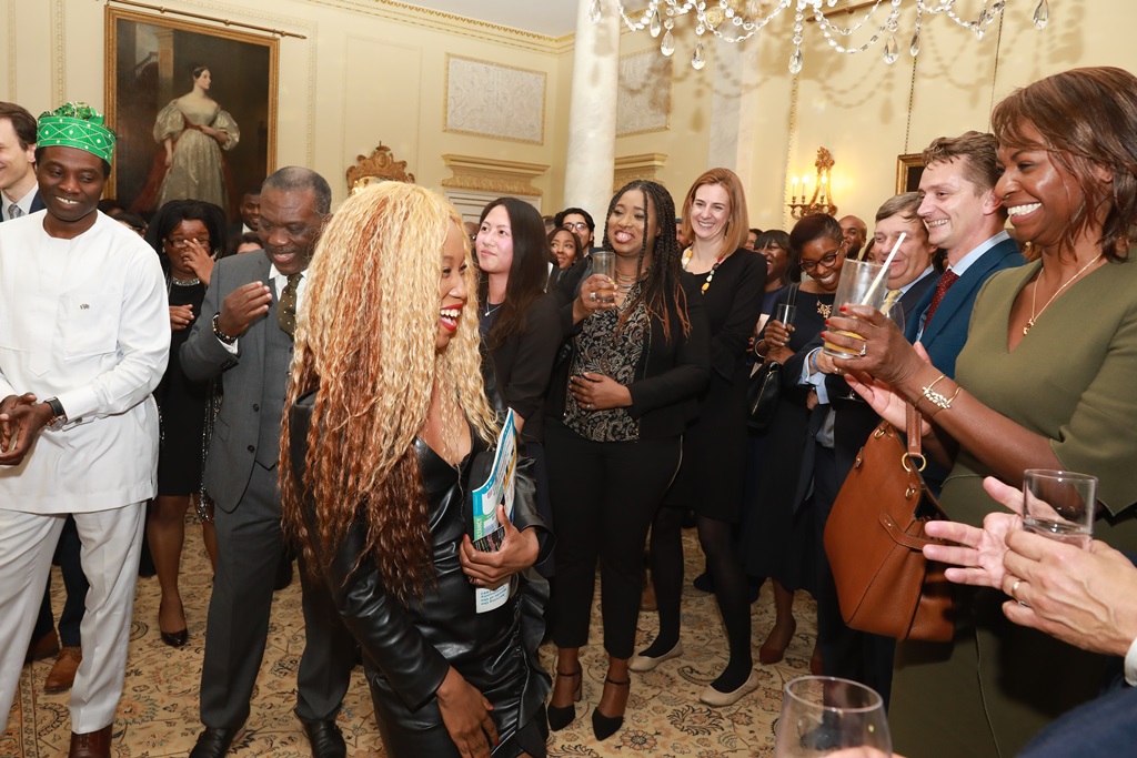 CHINA L’ONE FOUNDER OF THE WE RUN THE WORLD FEMALE DJ AGENCY VISITED 10 DOWNING STREET TO CELEBRATE THE BLACK HISTORY MONTH 2019