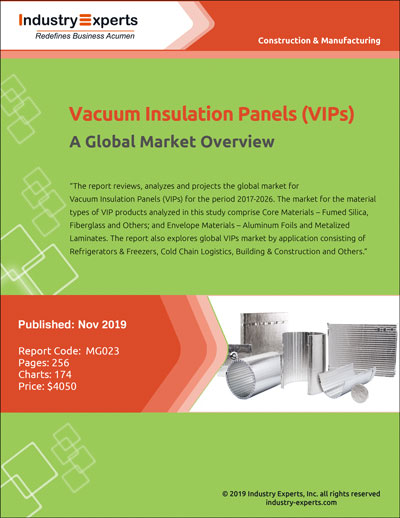 Demand for Vacuum Insulated Panels (VIPs) Market to Exceed 150 Mil SQMTS by 2026