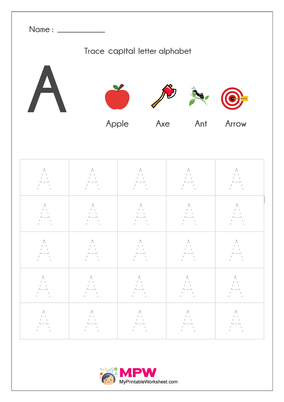 Introduce habit of writing in kids with various types of worksheet