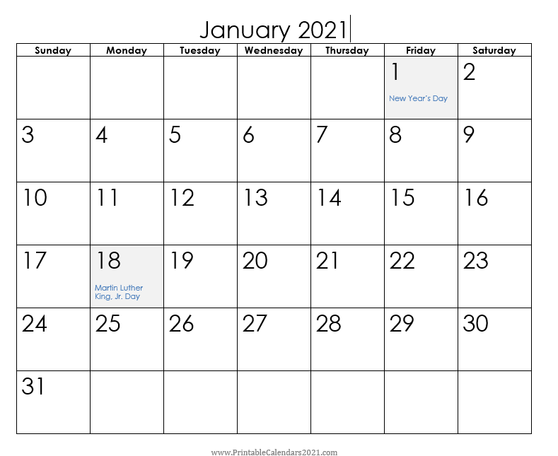 Planning a meeting and day is more productive with Printable Calendars 2021