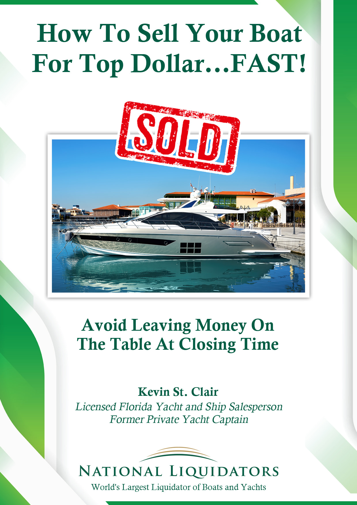 Expert Boat-Dealer Kevin St. Clair Pens Amazon Best-Seller, "How To Sell Your Boat For Top Dollar…FAST!"
