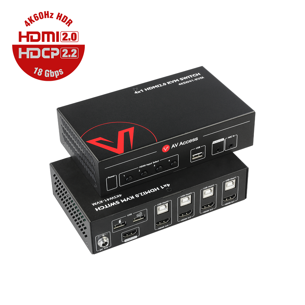 AV Access Launches a New 4x1 4K KVM Switch to Facilitate Multiple PC Control in Home Office Applications AV Access Launches a New 4x1 4K KVM Switch to Facilitate Multiple PC Control in Home Office Applications