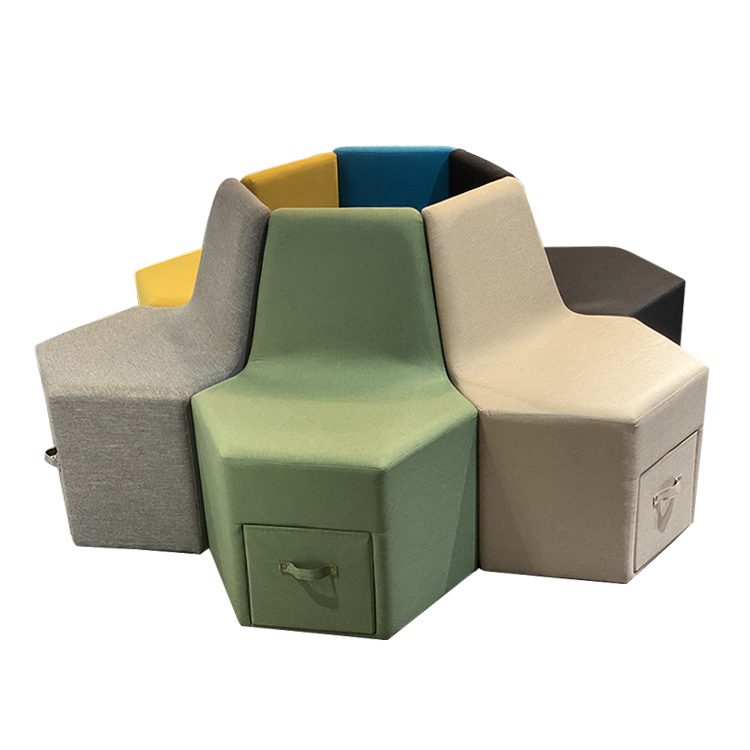 Wuxi Housetex Rolling out a New Series of Hexagon Ottoman with Unique Backrest and Drawer