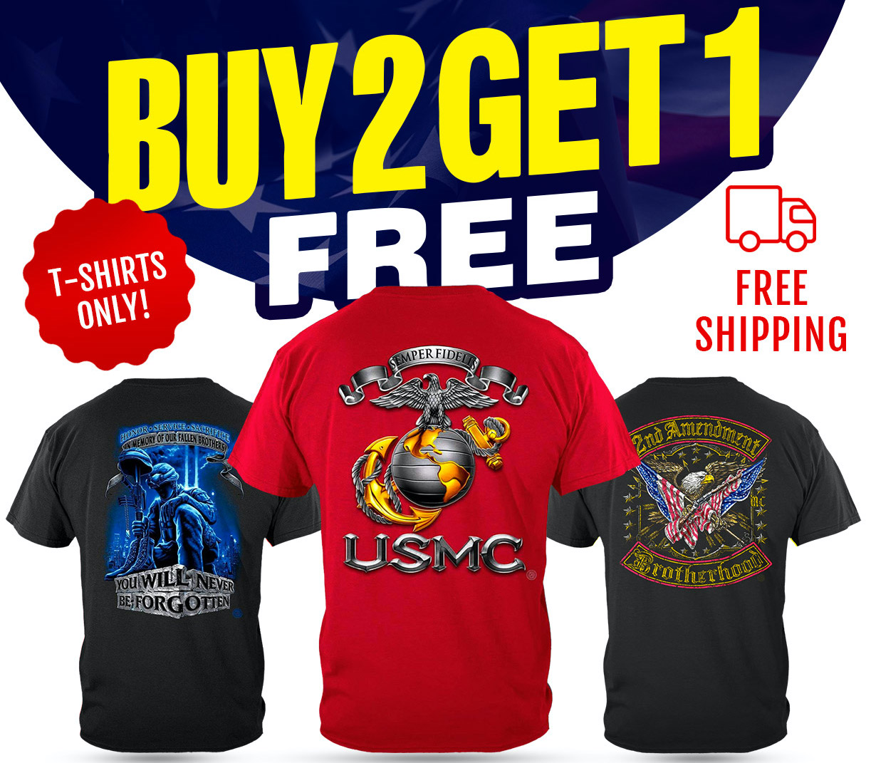 Shop Erazor Bits Offers a Buy 2 T-Shirts Get 1 Free Deal