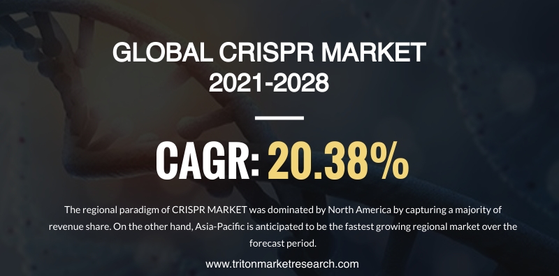 The Global CRISPR Market Evaluated to Surge at $4521.76 Million by 2028 