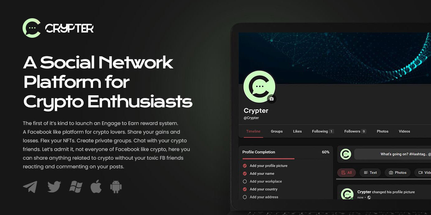 Innovative Social Networking Platform Crypter Launches The "Next Safemoon With Great Utility"