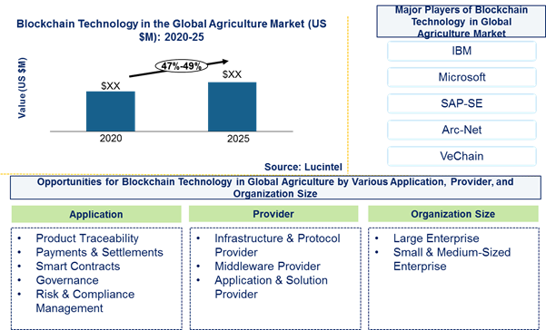 Blockchain in the Global Agriculture Market is expected to grow at a CAGR of 47%-49% by 2025 - An exclusive market research report by Lucintel