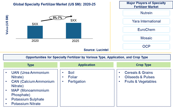 Specialty fertilizer market is expected to grow at a CAGR of 5%-7% by 2025 - An exclusive market research report by Lucintel 