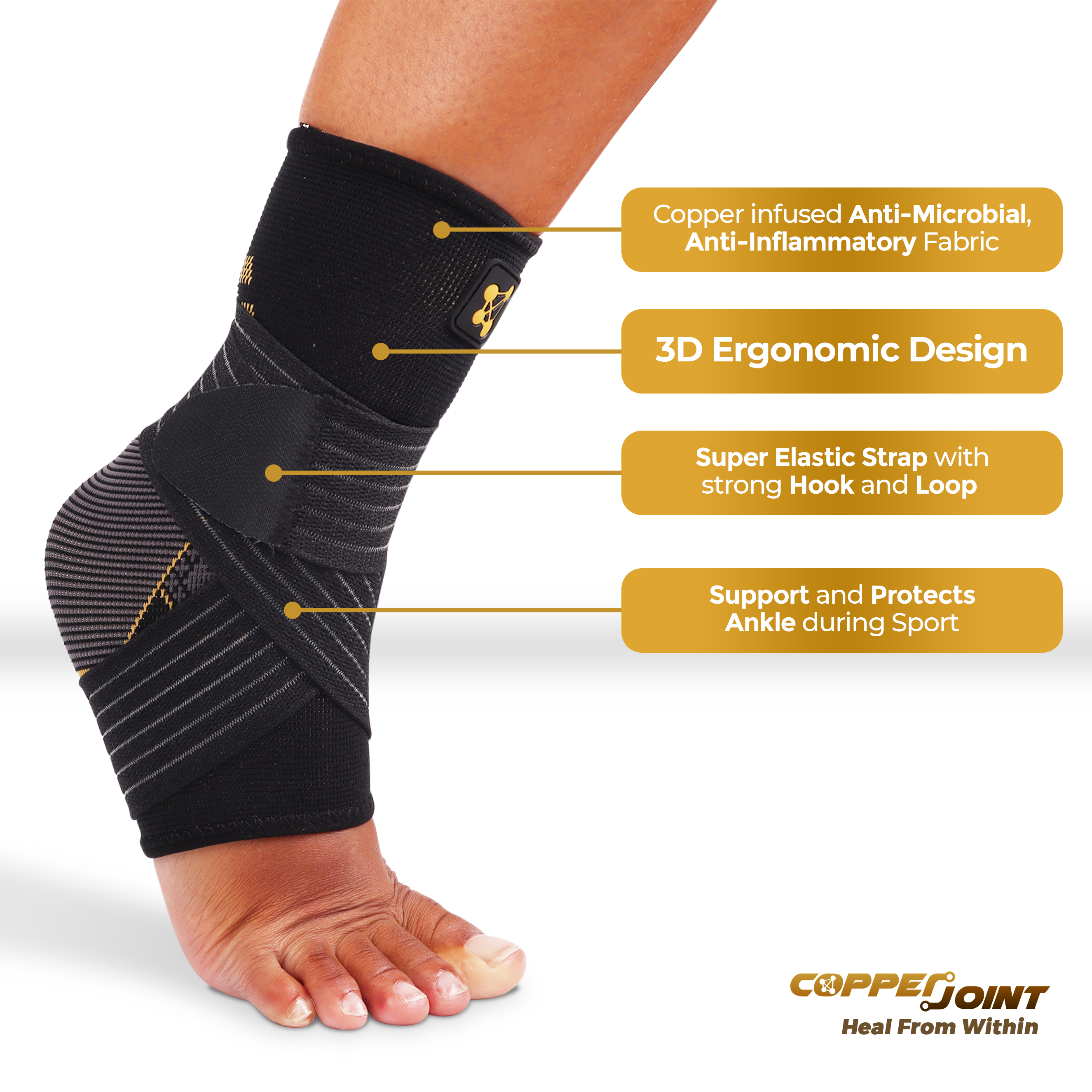 The New CopperJoint Compression Ankle Support Is Applauded By Patients For Its Ease Of Use