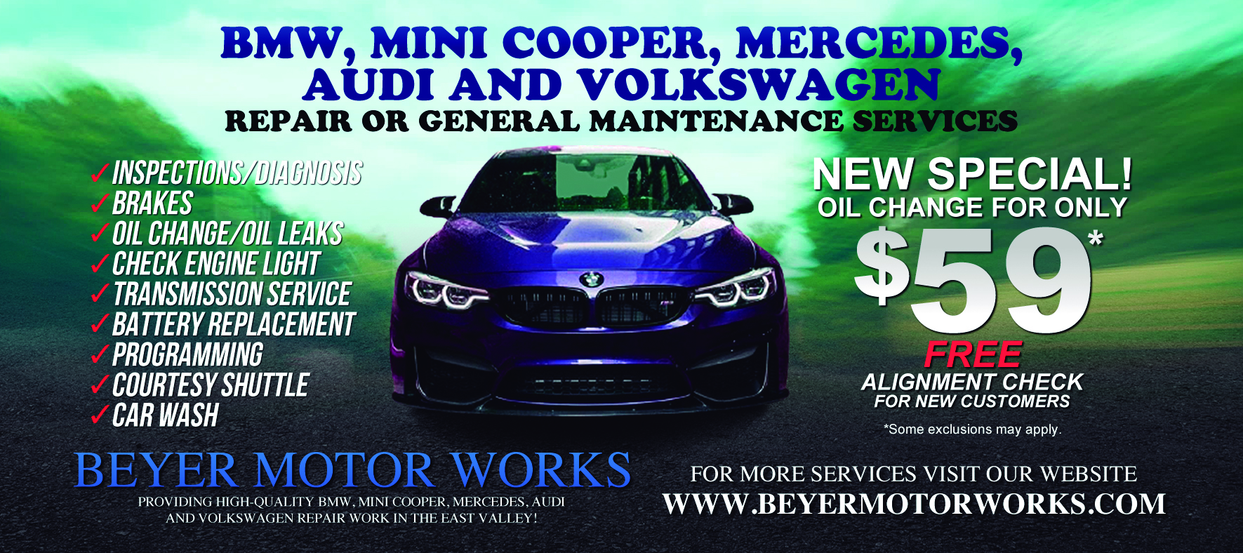 Beyer Motor Works Expands Auto Repair Services To Accommodate Three New European Automobile Brands