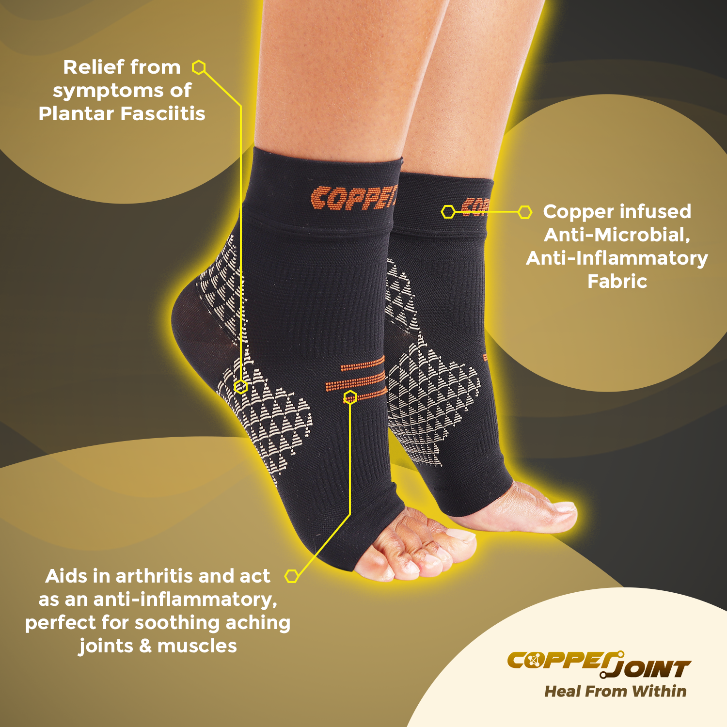 Male Patients With Foot Injuries Uses CopperJoint Copper-Infused Ankle Support for Men To Speed Up Recovery