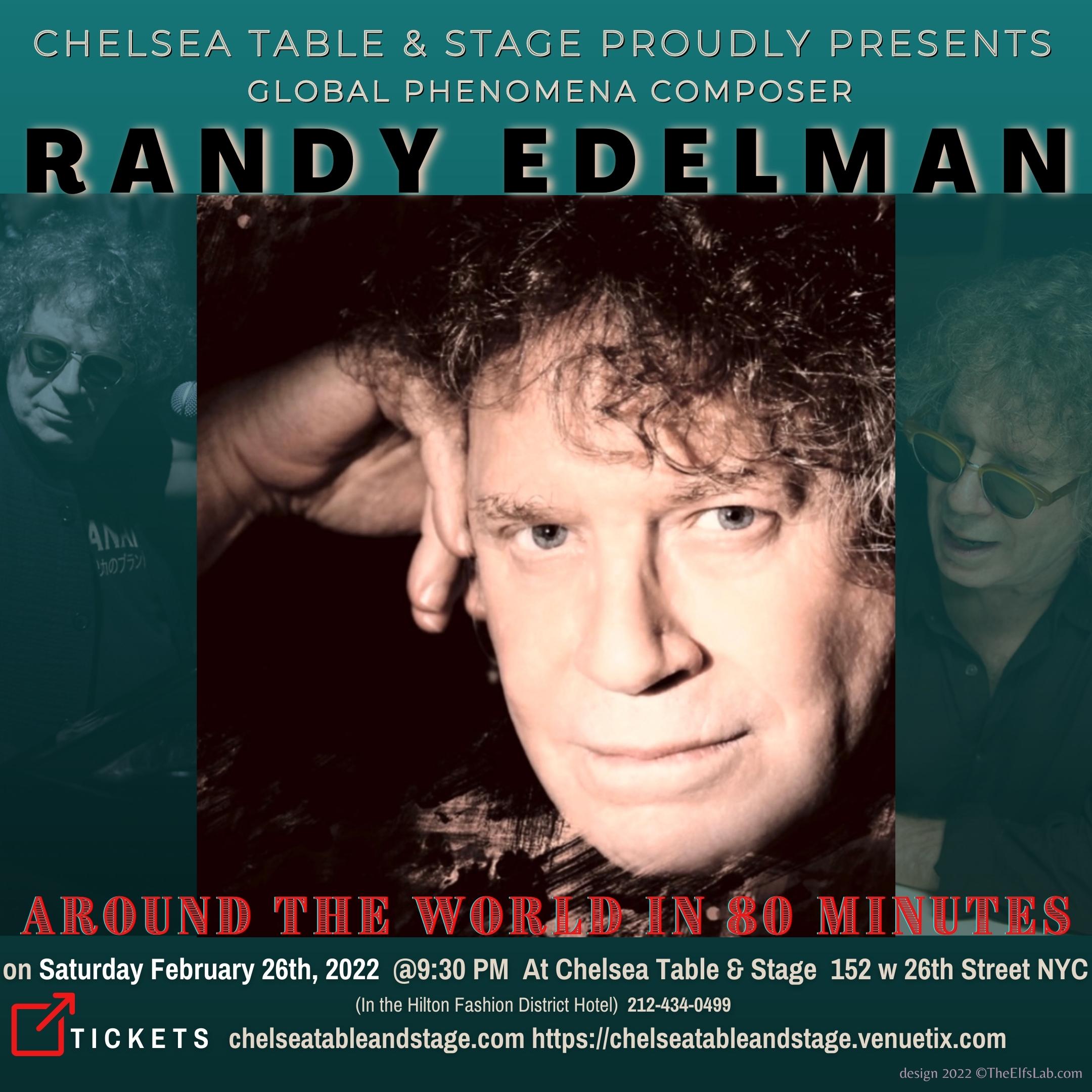 Randy Edelman Feat. Chioma "How Could I Let You Go" Record Release Party @ Roof Top Sandbar Following "Around the World in 80 Minutes"