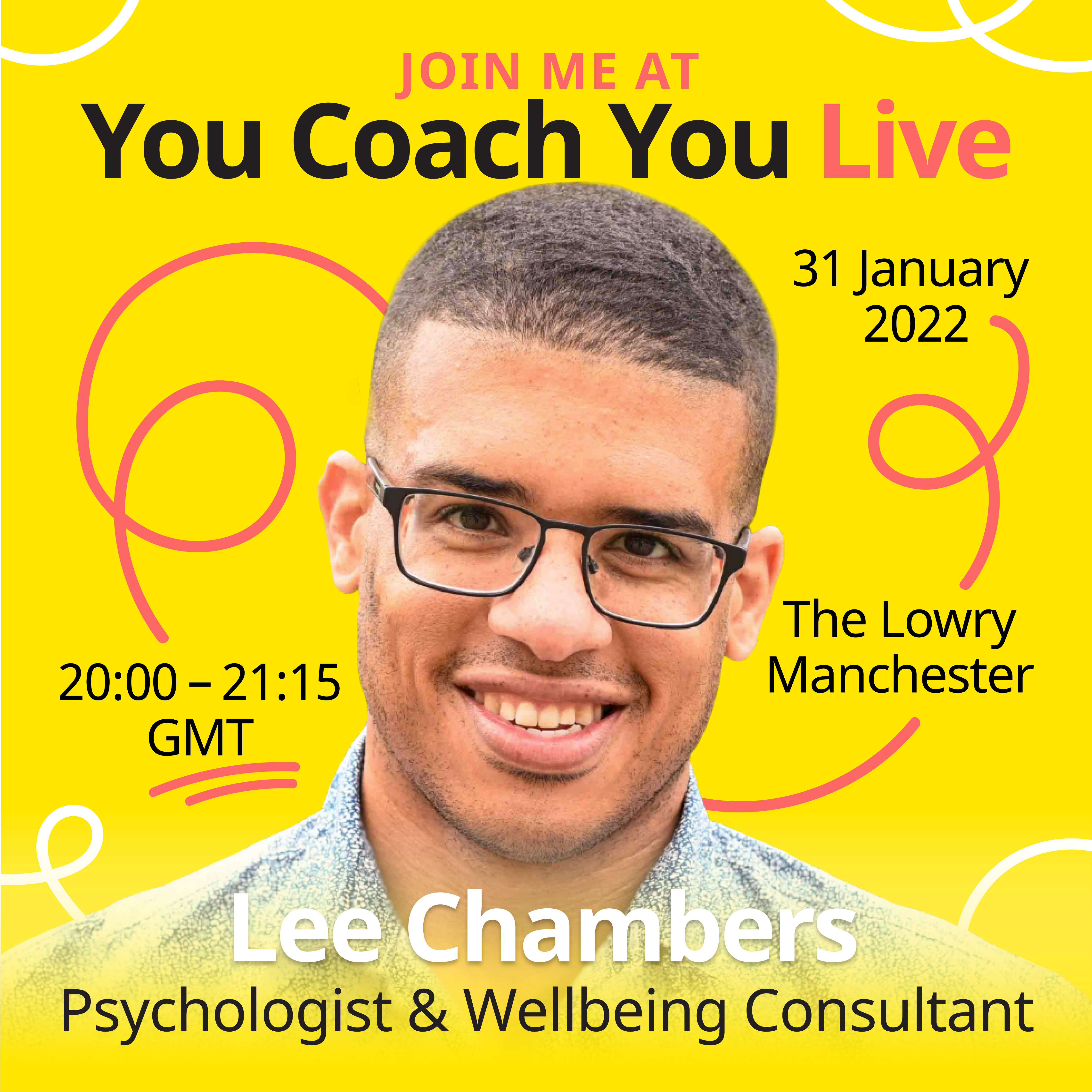 Lee Chambers to speak at You Coach You Live at The Lowry