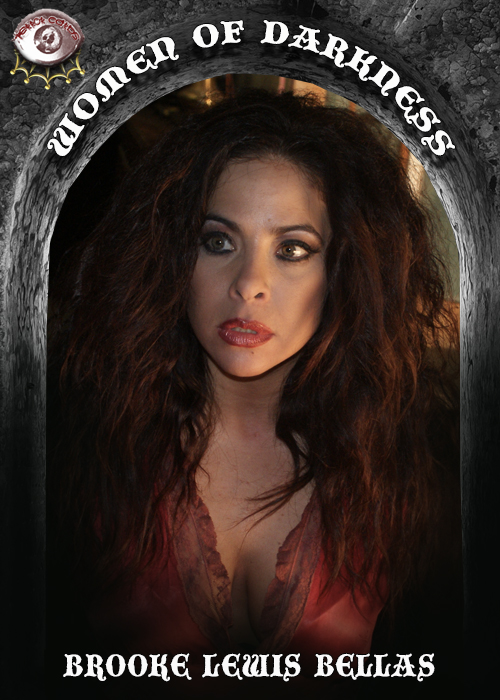 Scream Queen Brooke Lewis Bellas Designed as Award Card for Terror Cards "Women Of Darkness" Digital Trading Cards Women in Horror Month Set