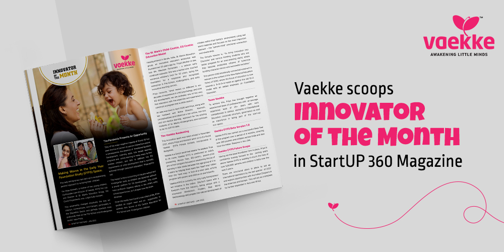 Vaekke scoops Innovator of the Month in StartUP 360 Magazine