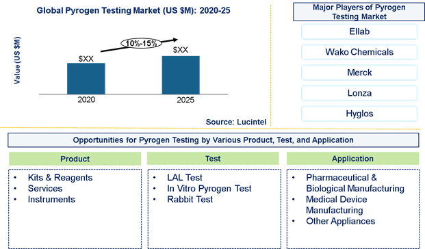 Pyrogen testing market is expected to grow at a CAGR of 10%-15% by 2025 - An exclusive market research report by Lucintel 