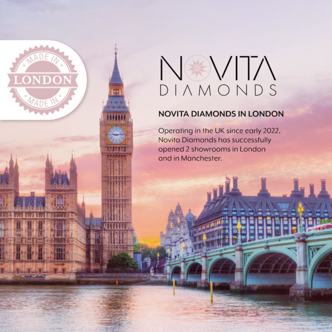 Novita Diamonds Successfully Enters The Lab Grown Diamond London Market