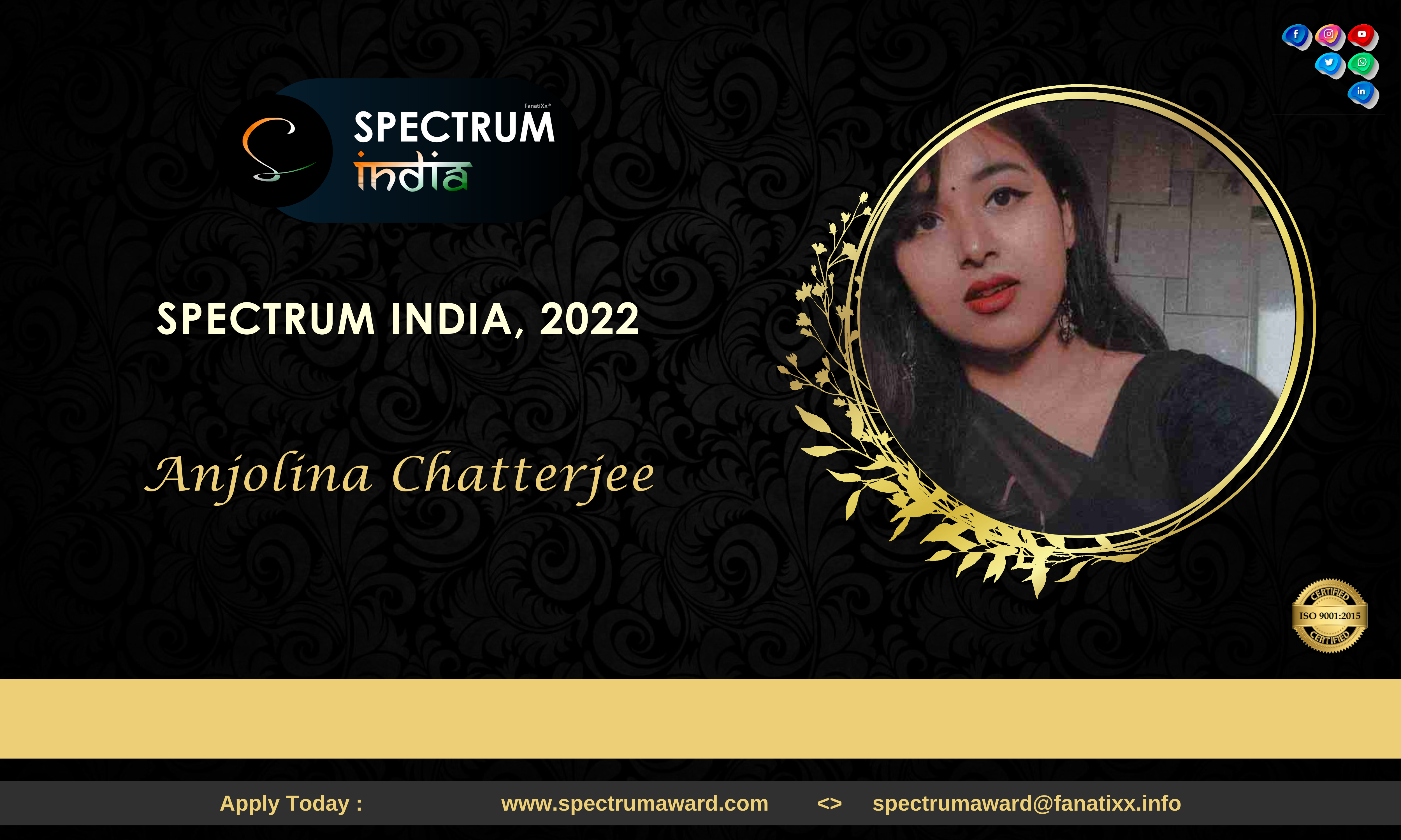 An ambiguous yet aesthetic writer | Anjolina Chatterjee - Spectrum India, 2022
