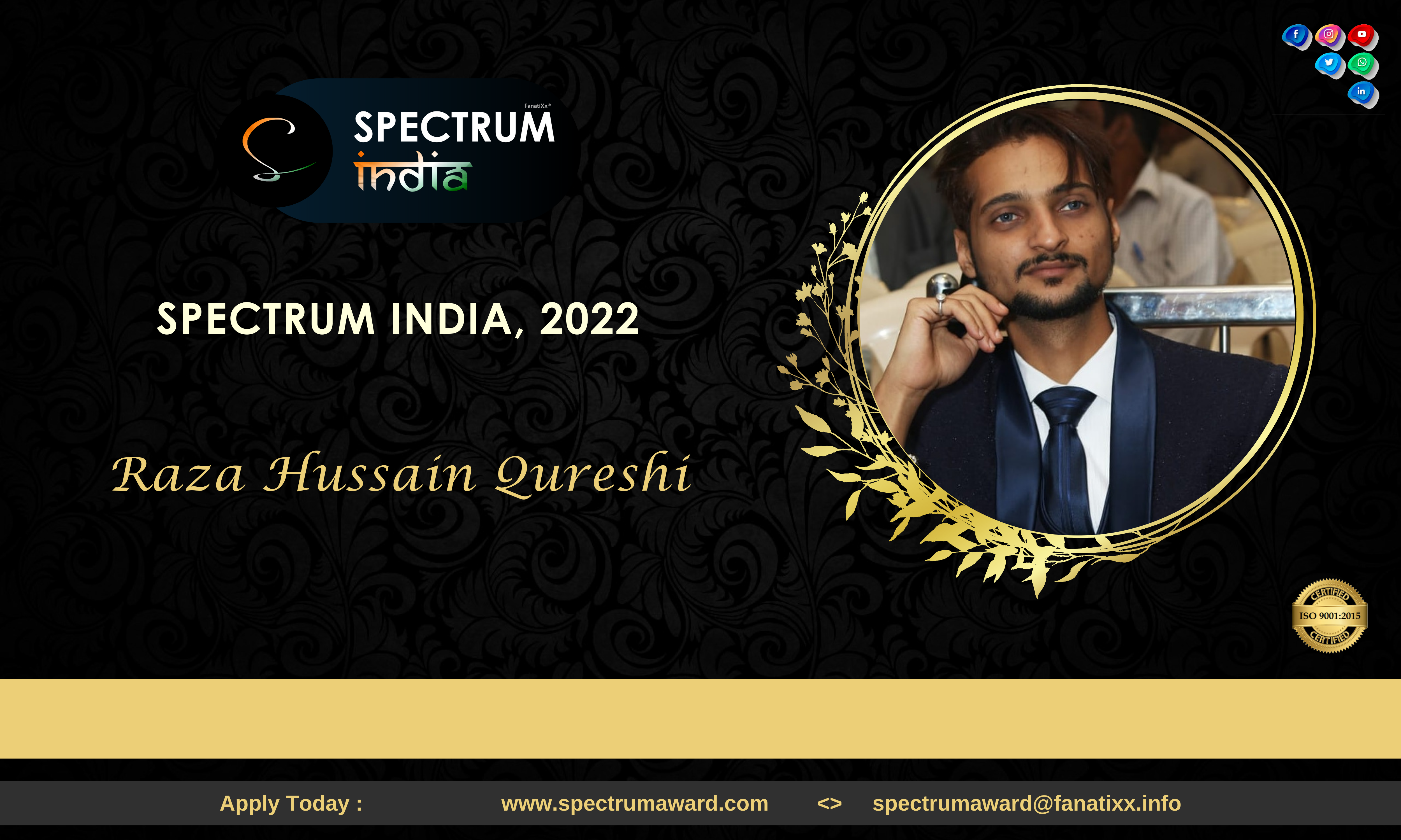 A Soulful and ambitious writer: Raza Hussain Qureshi | Spectrum India, 2022