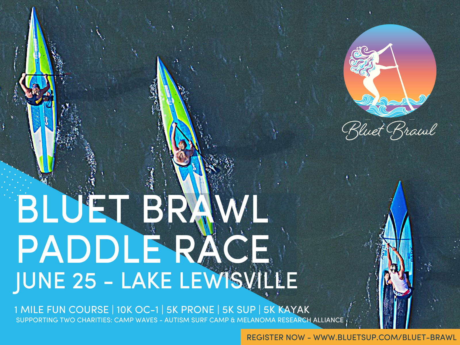 Bluet SUP To Host The Bluet Brawl 2022 Paddle Race at Pilot Knoll Park - Highland Village - Texas