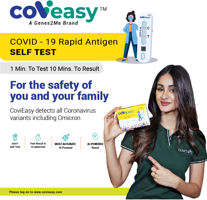 Genes2Me launches most accurate kit in India-CoviEasy® "At-Home" Self-Test Kit for COVID-19