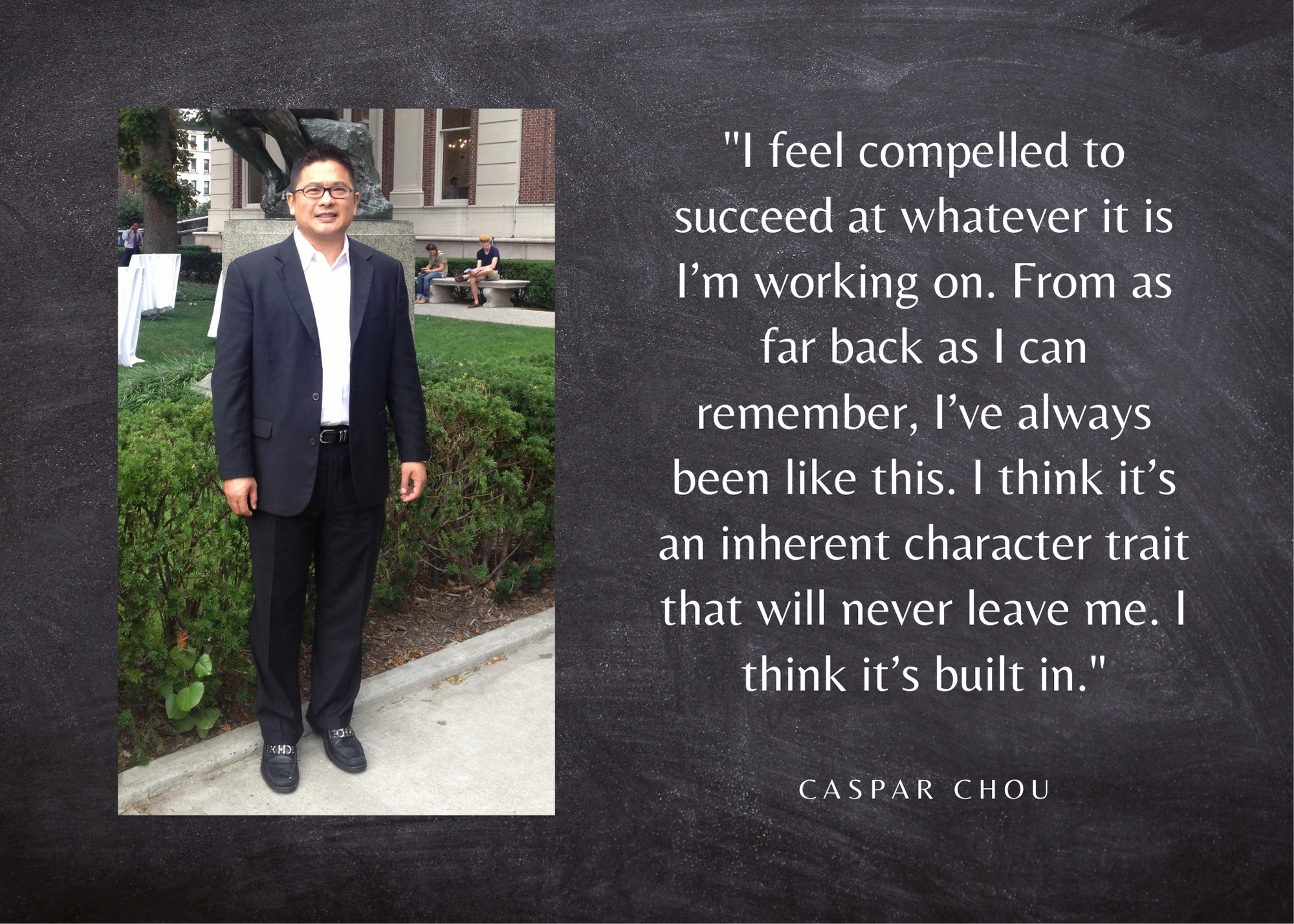Caspar Chou is featured in a New Professional Profile