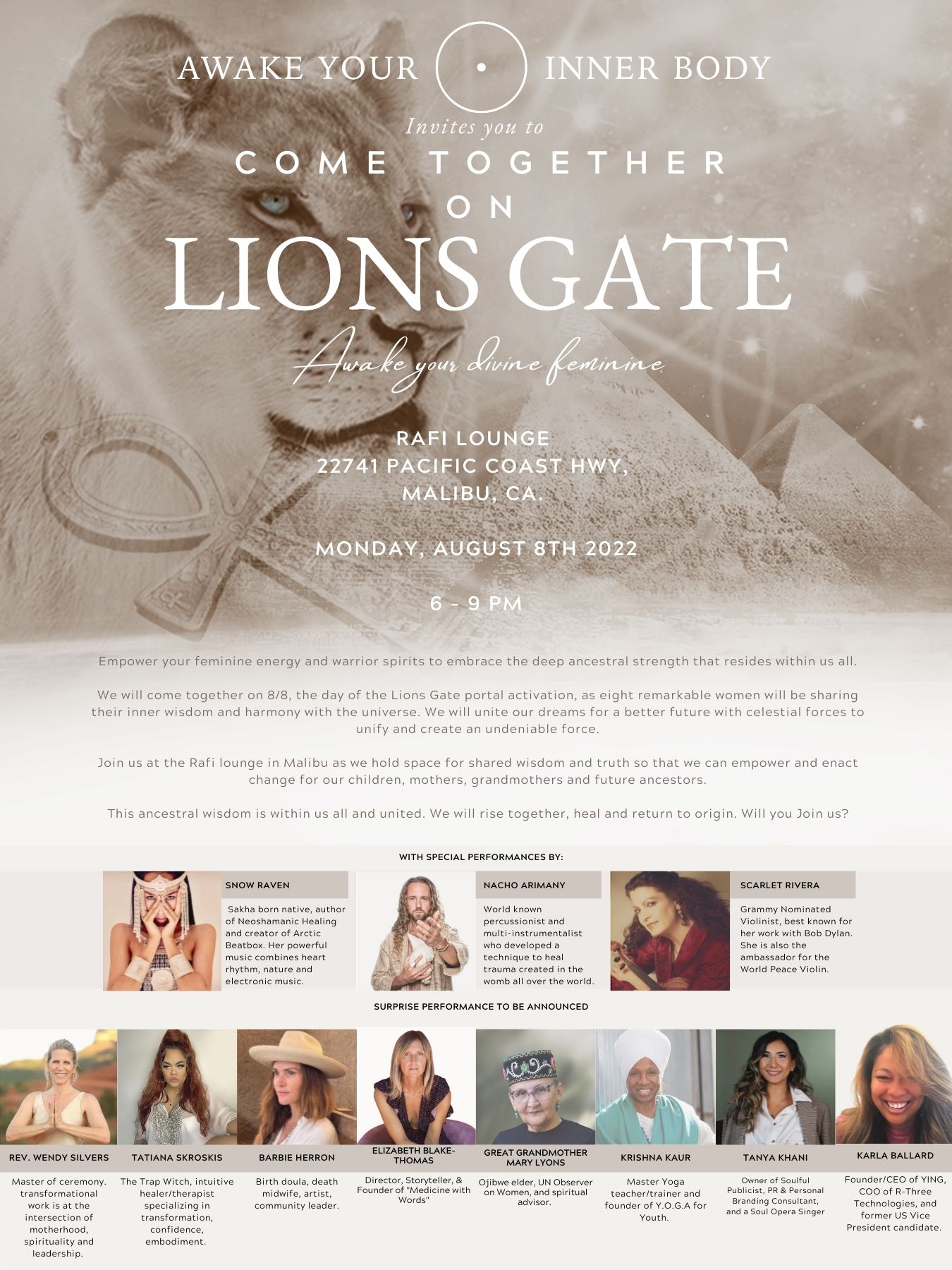 Iconic Designer Sue Wong To Be Honored At The Come Together on Lion’s Gate Female Empowerment Panel Hosted By Awake Your Inner Body August 8th, 2022 