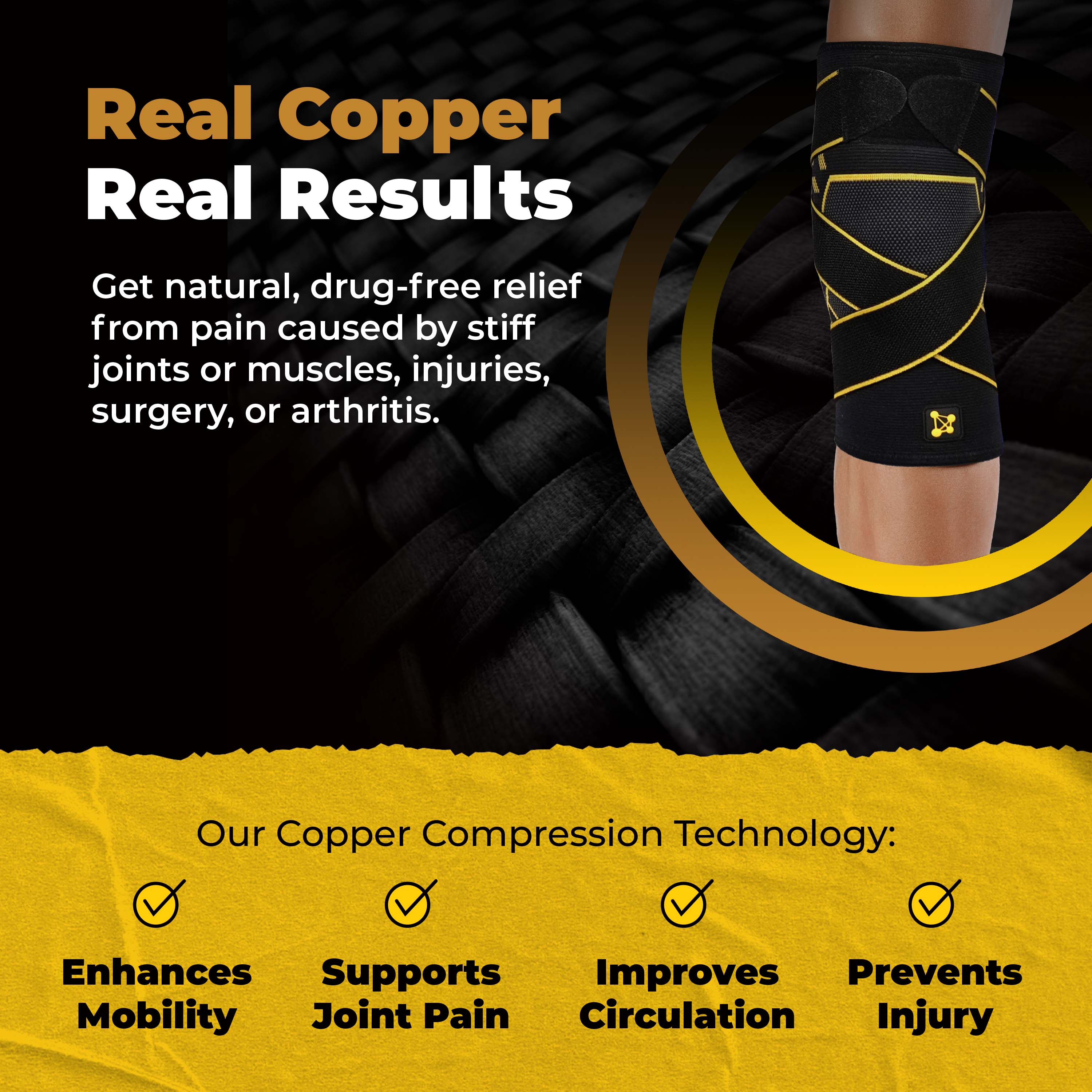 CopperJoint Launches New Knee Compression Sleeve With Straps on Amazon