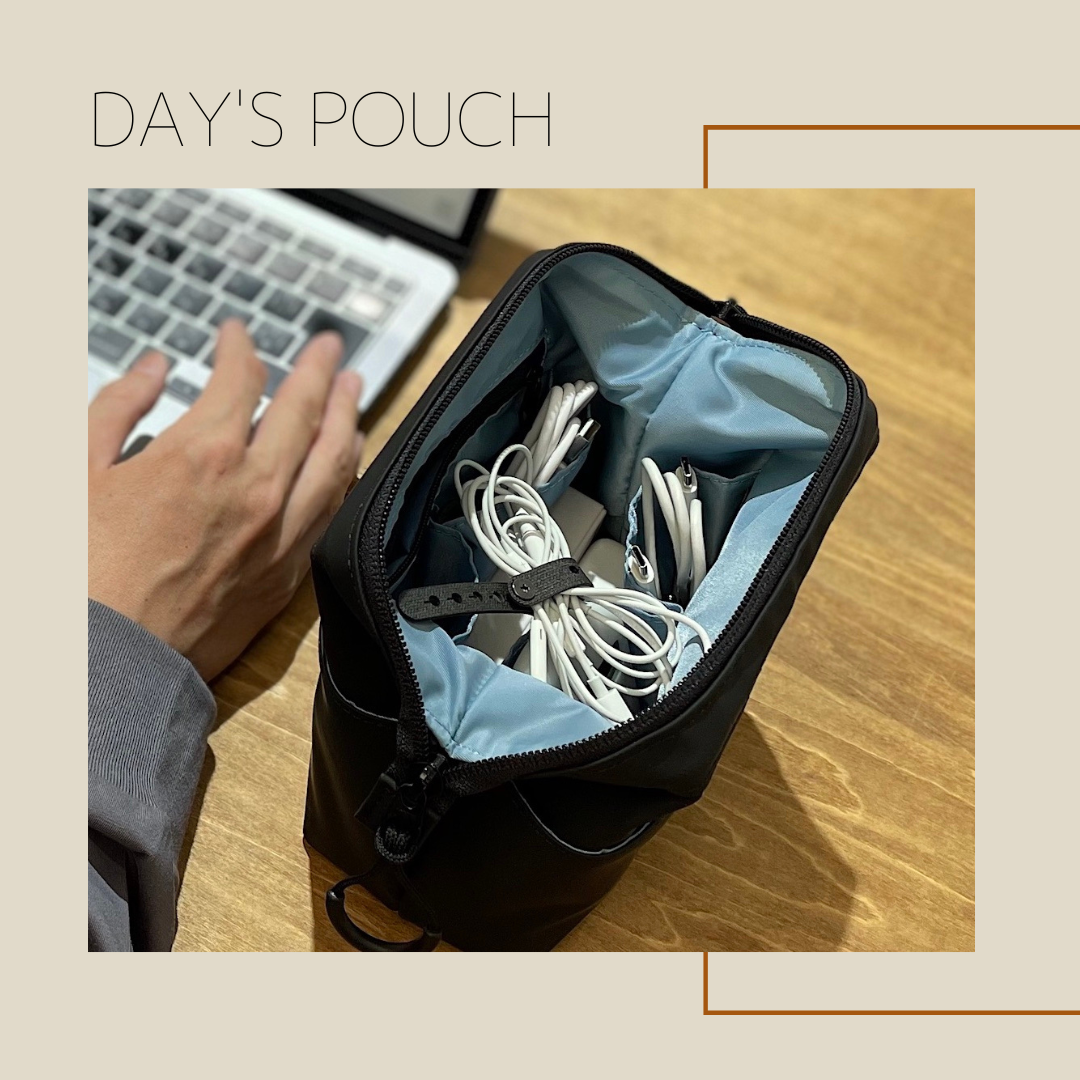 "Days pouch" which can be propped up on desks for easier organization, creates a new lifestyle.