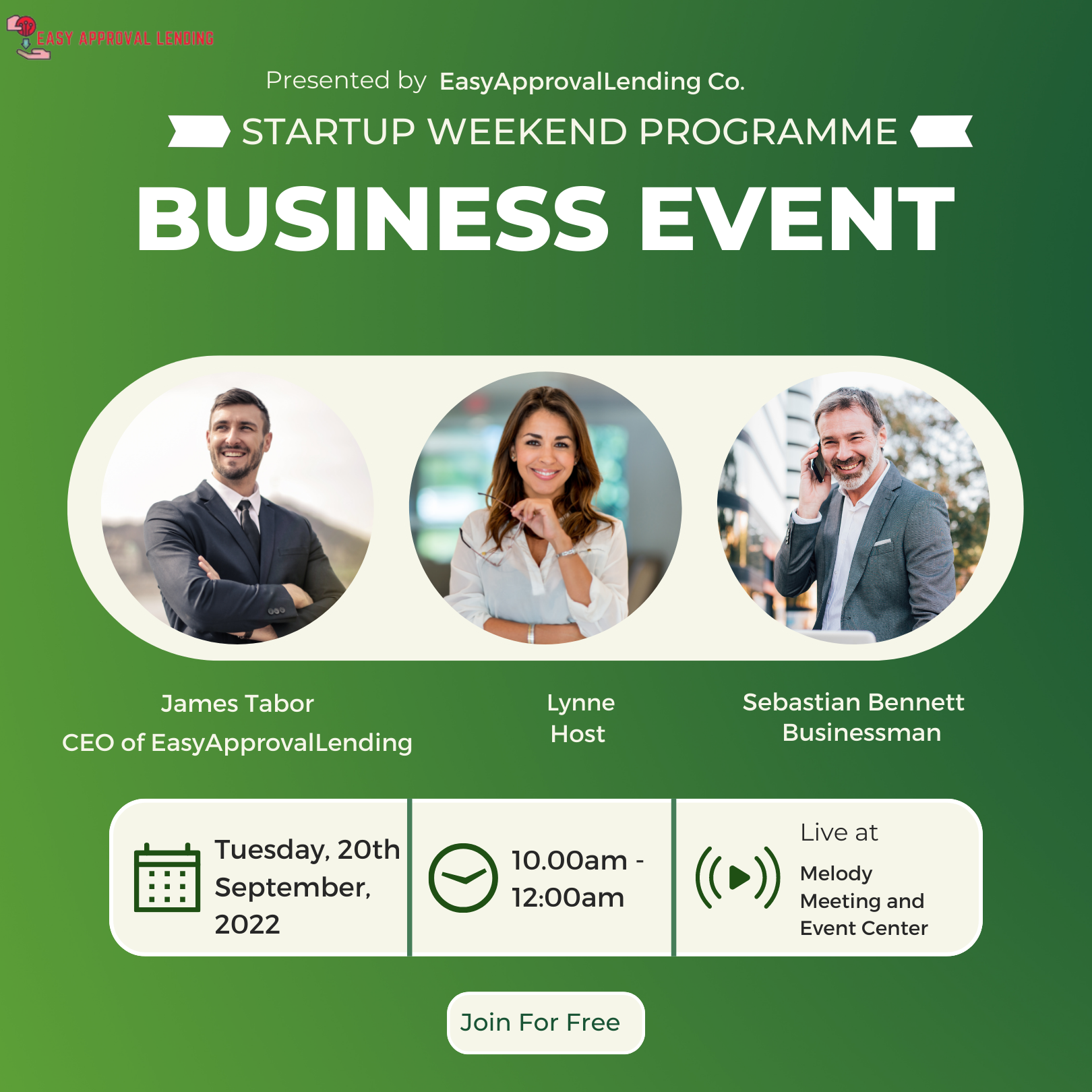 EasyApprovalLending Company Launches "Startup Weekend Programme" EasyApprovalLending Company Launches "Startup Weekend Programme"