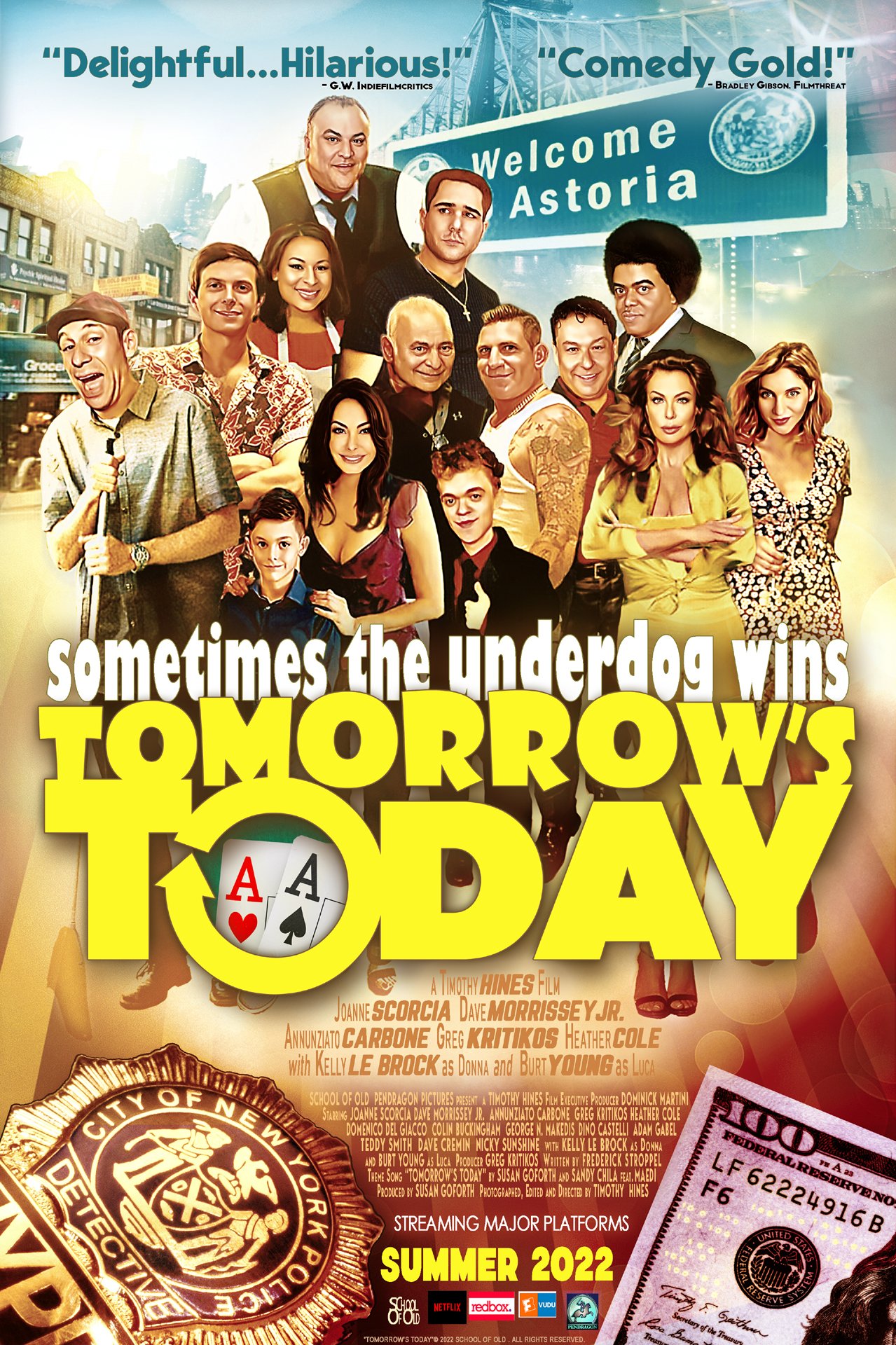 Pandemic Surviving Comedy With Lauded Cameos By Kelly Le Brock and Burt Young "TOMORROW'S TODAY" Now Among Top New Streaming Releases on Amazon Prime, Plex, AppleTV and More