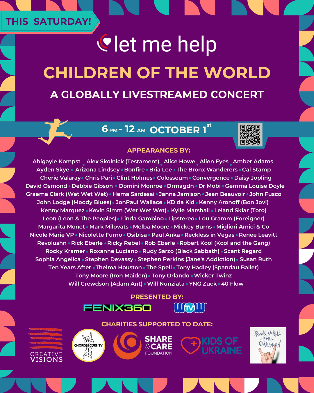 Star-Studded Let Me Help the Children of the World 6 Hour Mega Music Globally Streamed Celebration Benefit Presented by FENIX360 and WOW TV Triumphs