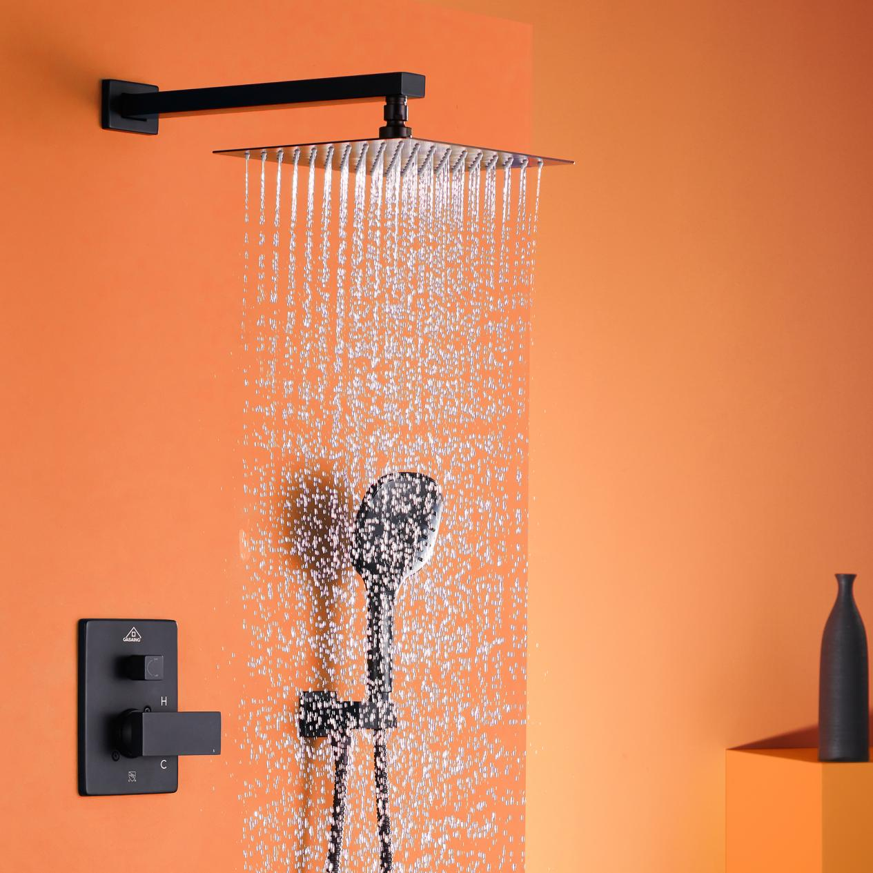 Brushed Gold Rain Shower System: a Classic Rain Shower Systems for Luxurious Bathroom