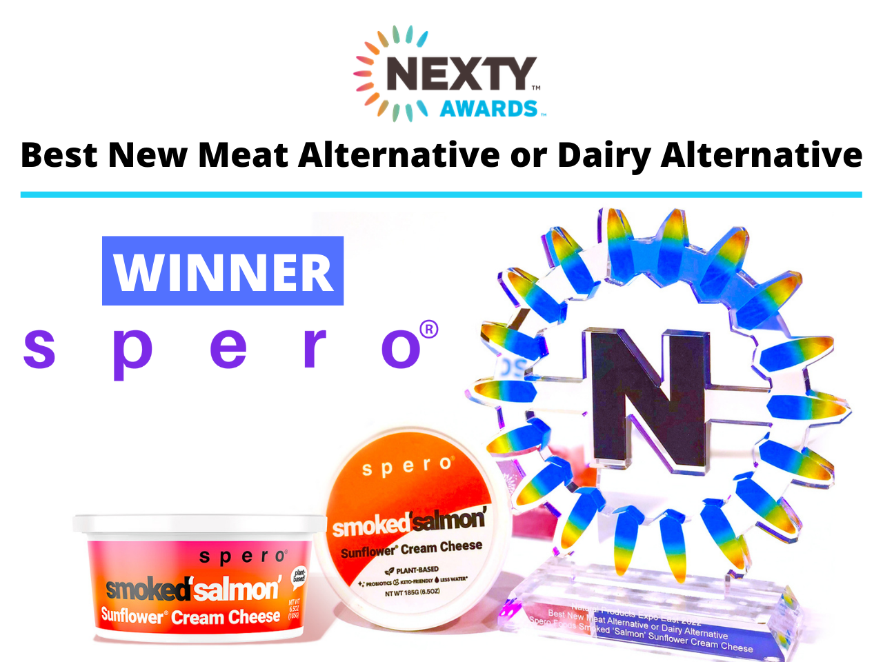Spero Foods Wins Expo East 2022 NEXTY Best New Dairy Or Meat Alternative 2022 Award
