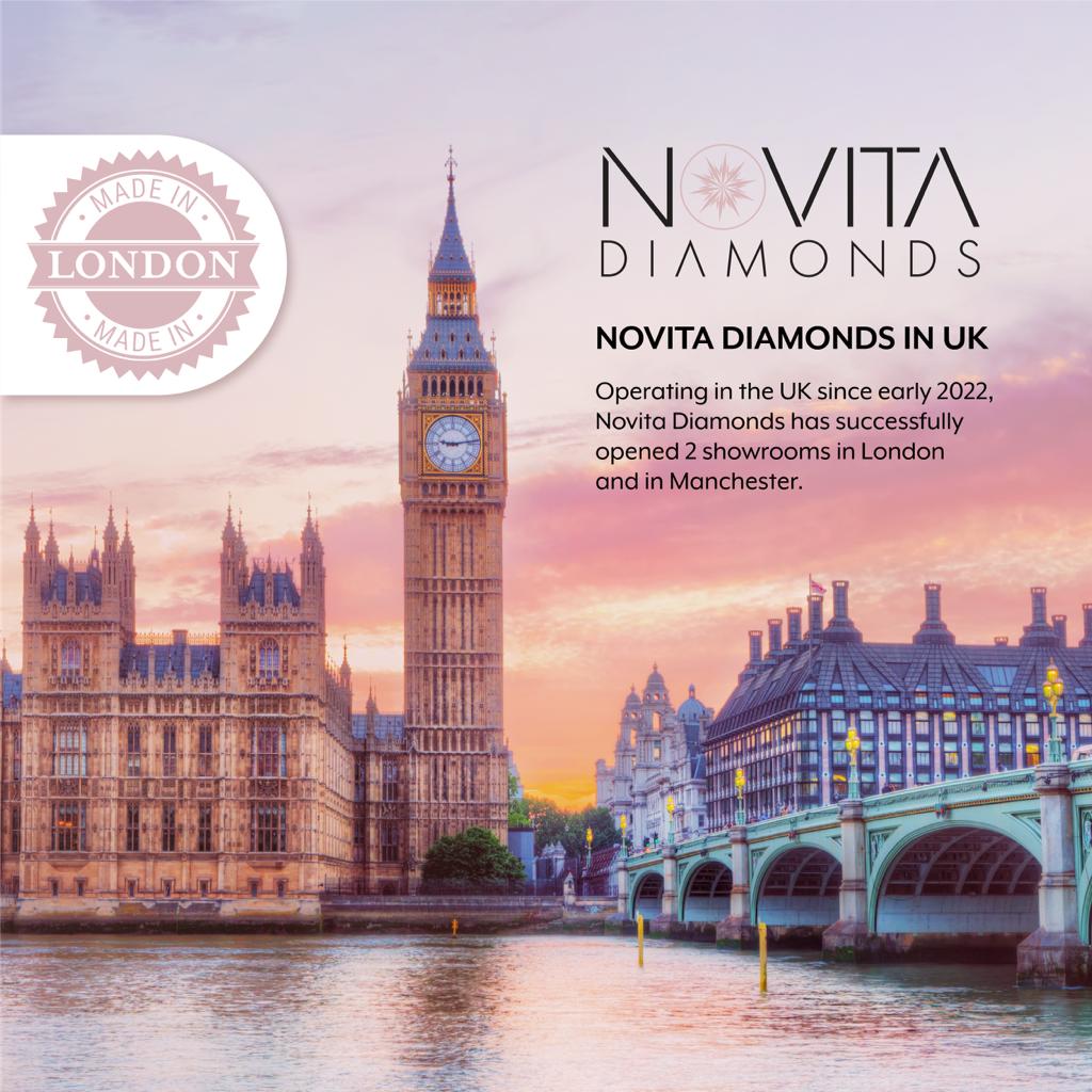 NOVITA Diamonds is fast becoming the largest lab grown diamonds company in the UK