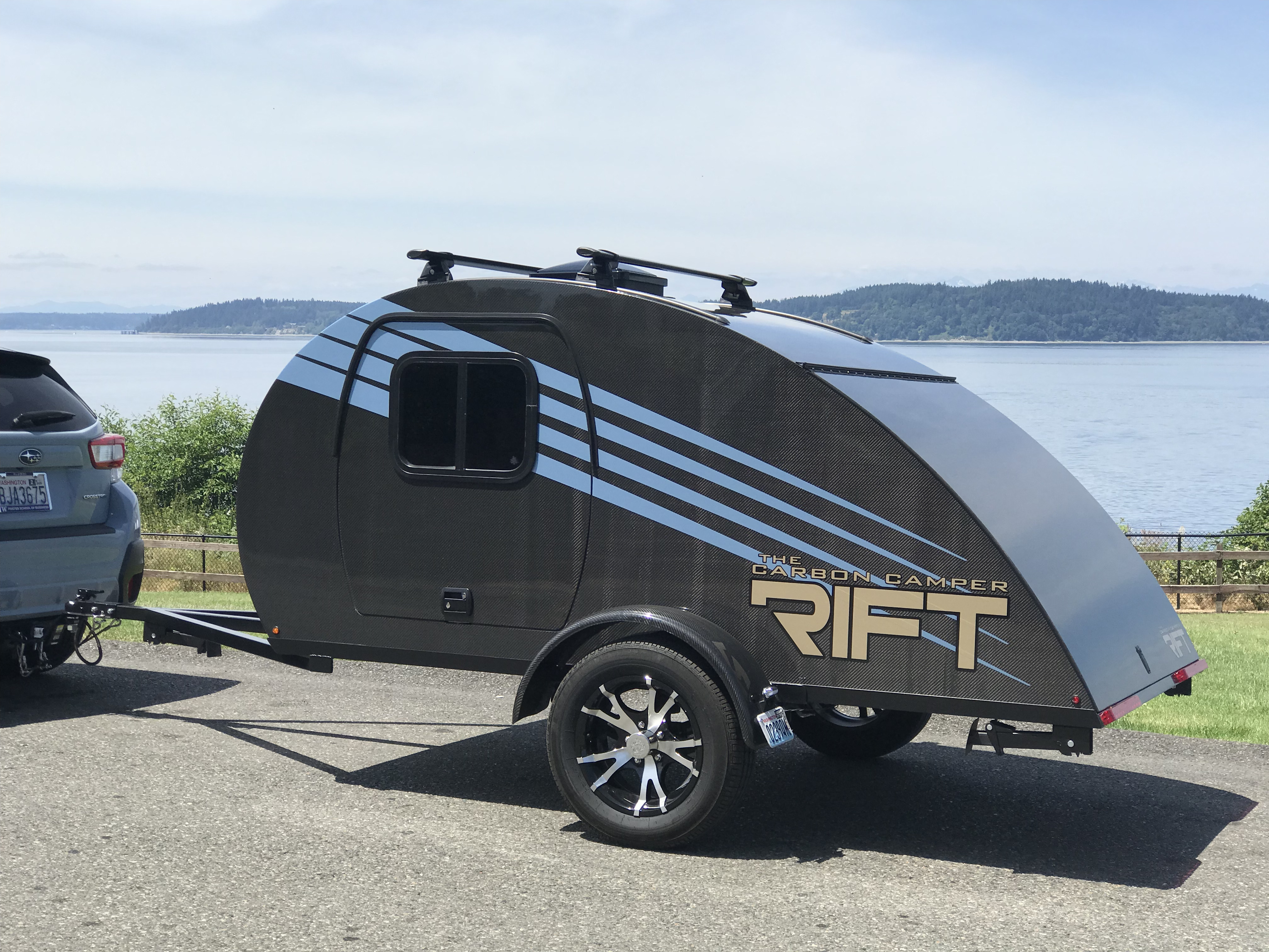 Carbon Lite Trailers Manufactures a distinctive carbon fiber teardrop-style trailer that weighs less than half as much as its rivals