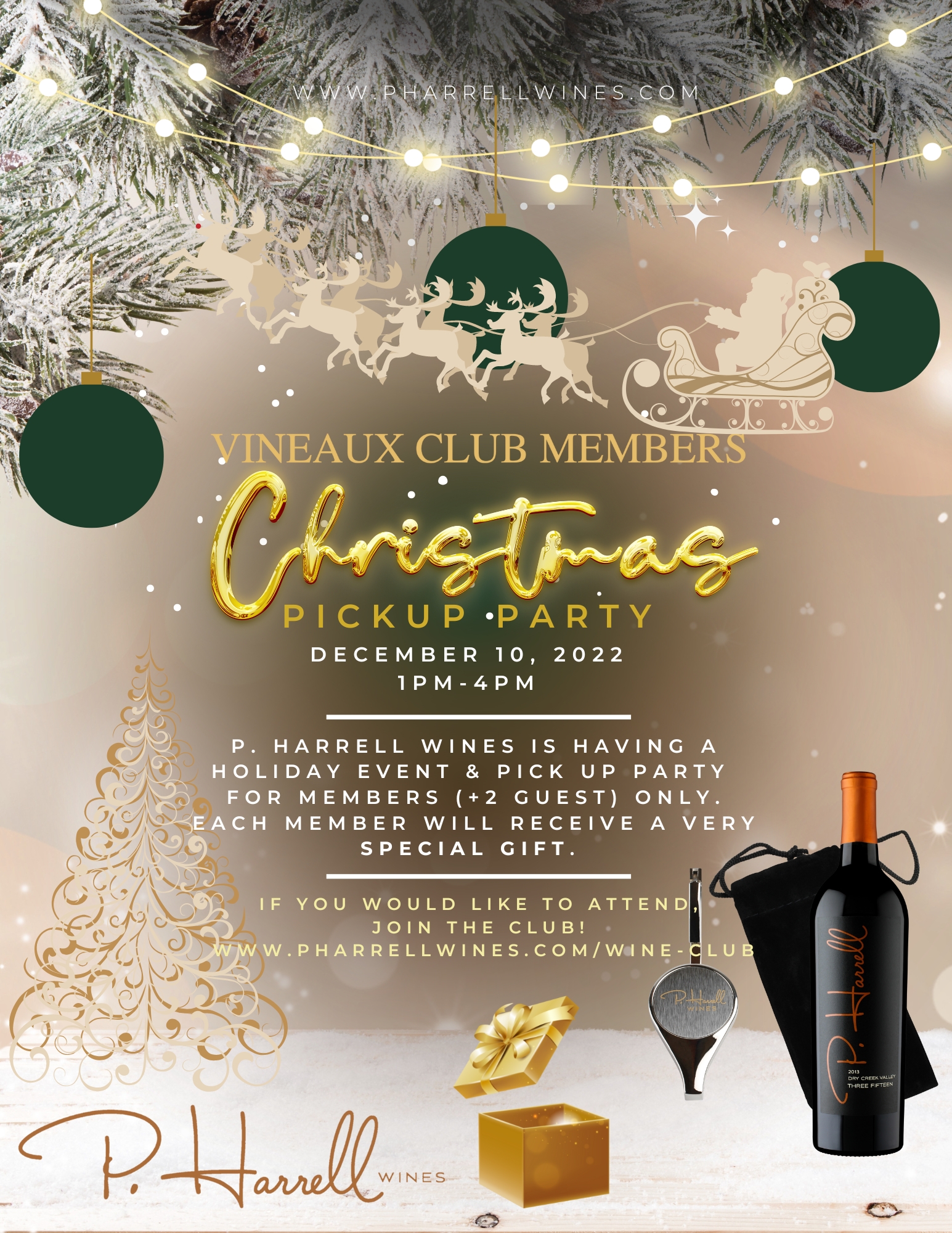 P. Harrell Wines Club "Vineaux Club" Announces Holiday NFT Giveaway