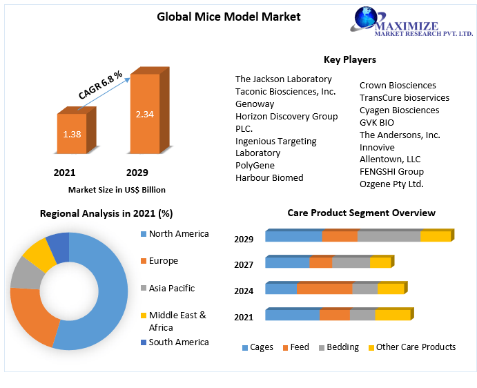 Mice Model Market is anticipated to grow at a CAGR of 6.8% during the forecast period (2022-2029) Industry analysis, Dynamics and Segments