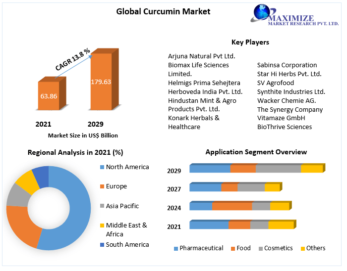 Curcumin Market to Hit USD 179.63 Bn. and Emergent at Growth Rate of 13.8 percent by 2029 Industry Analysis and Forecast (2022-2029) Trends, Statistics, Dynamics, and Segmentation