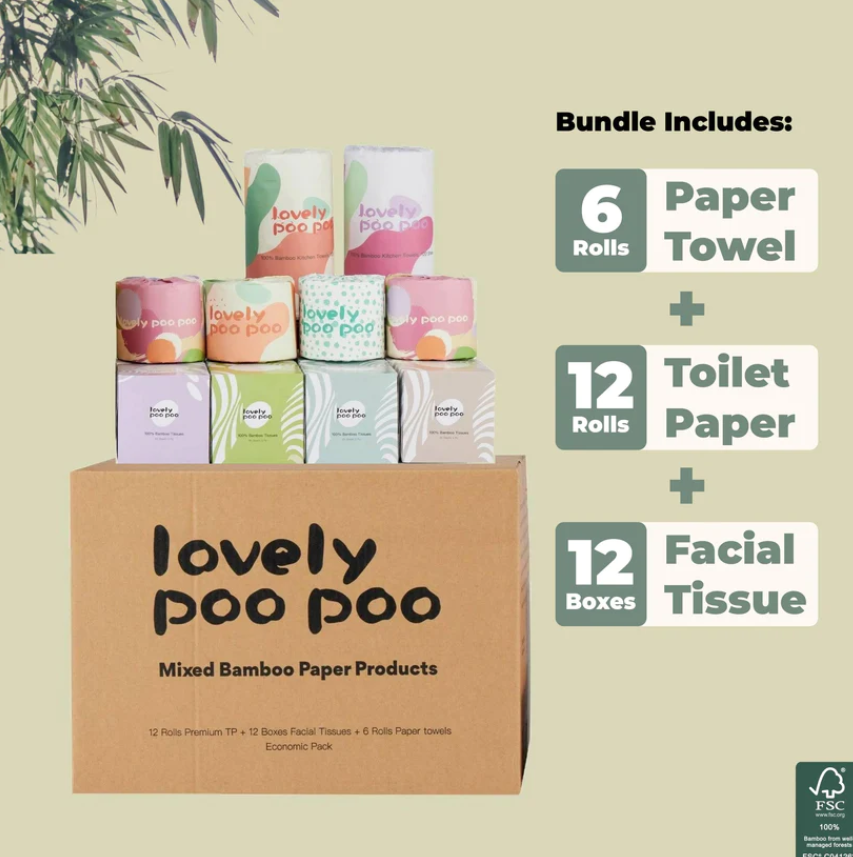 Lovely Poo Poo Introduces Hypoallergenic and Antimicrobial Toilet Paper Made of Bamboo.