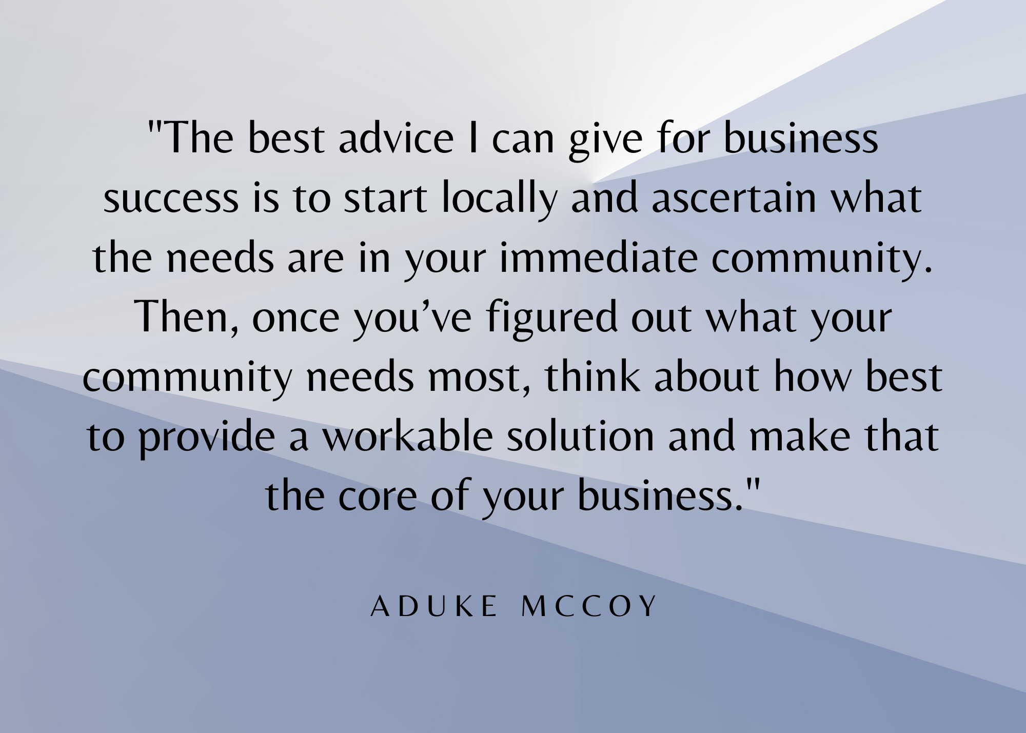 Business Consultant Aduke McCoy is Featured in a New Professional Profile