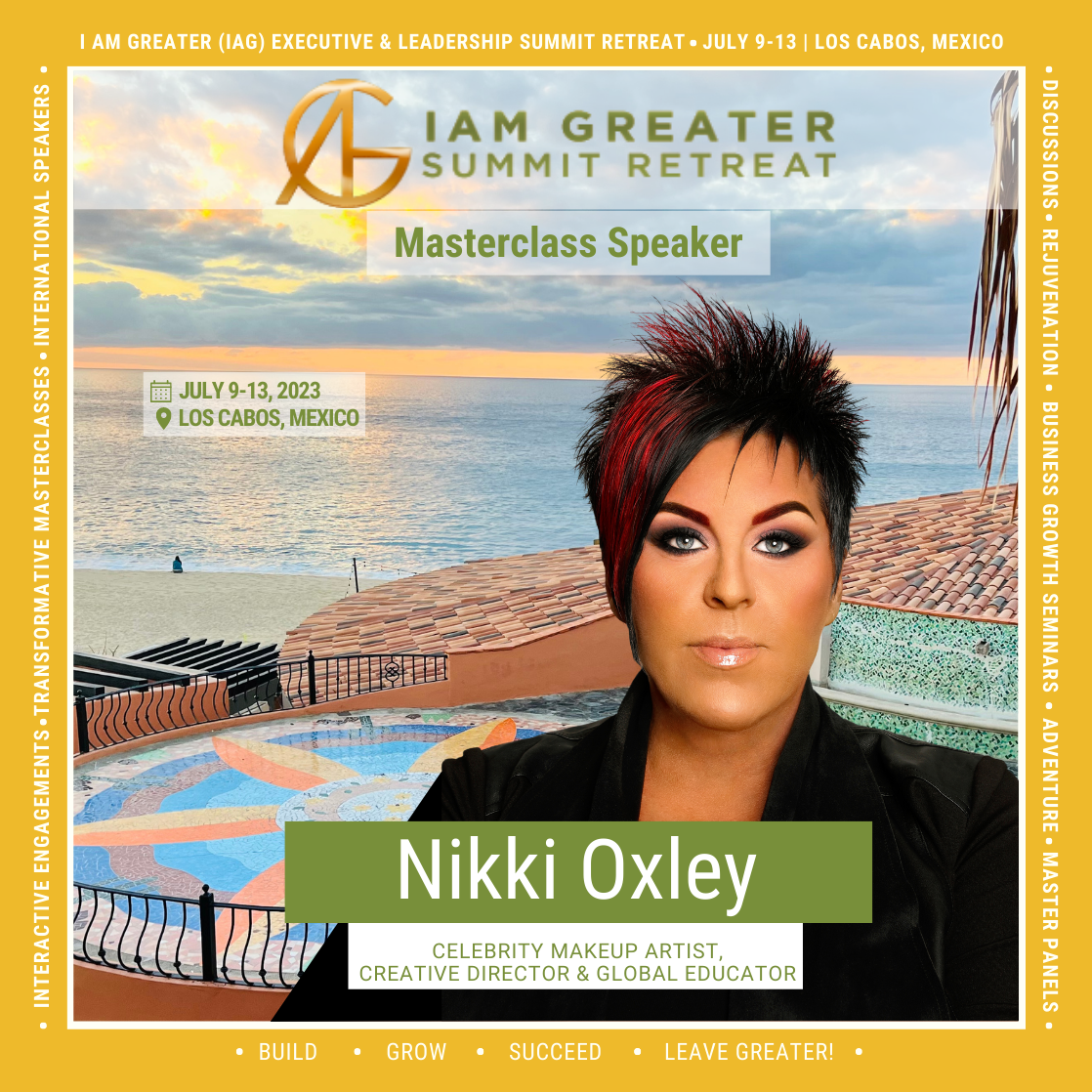 Celebrity Makeup Artist, Creative Director & Global Educator Nikki Oxley to Appear at the I Am Greater Summit Retreat