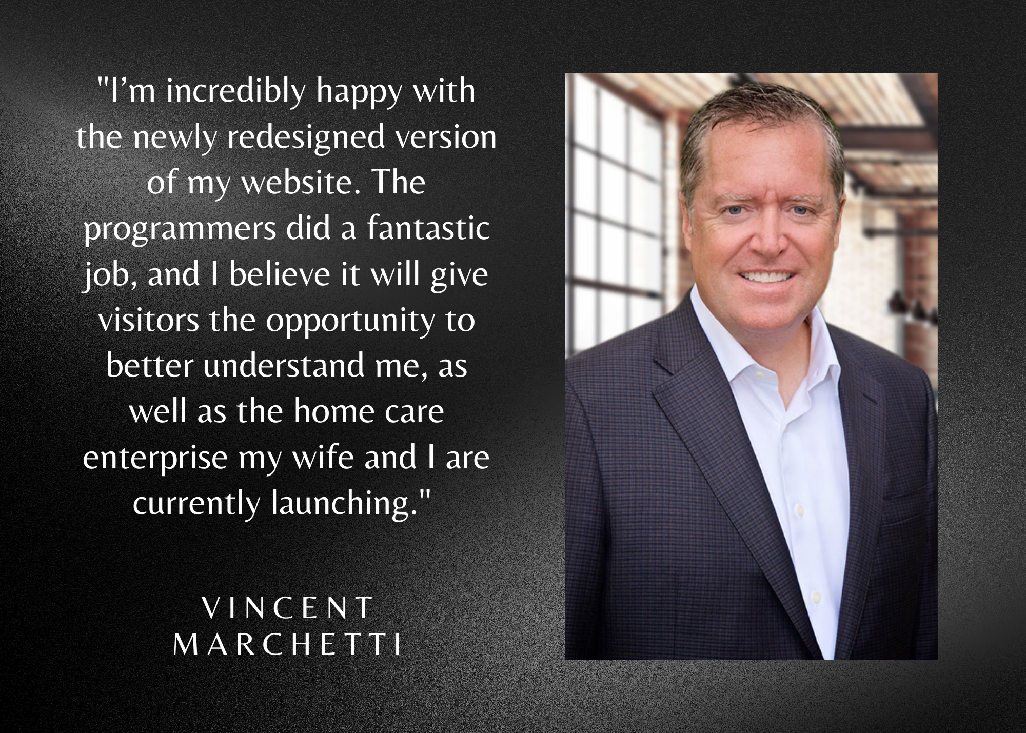 Vincent Marchetti Updates and Re-Launches His Official Website