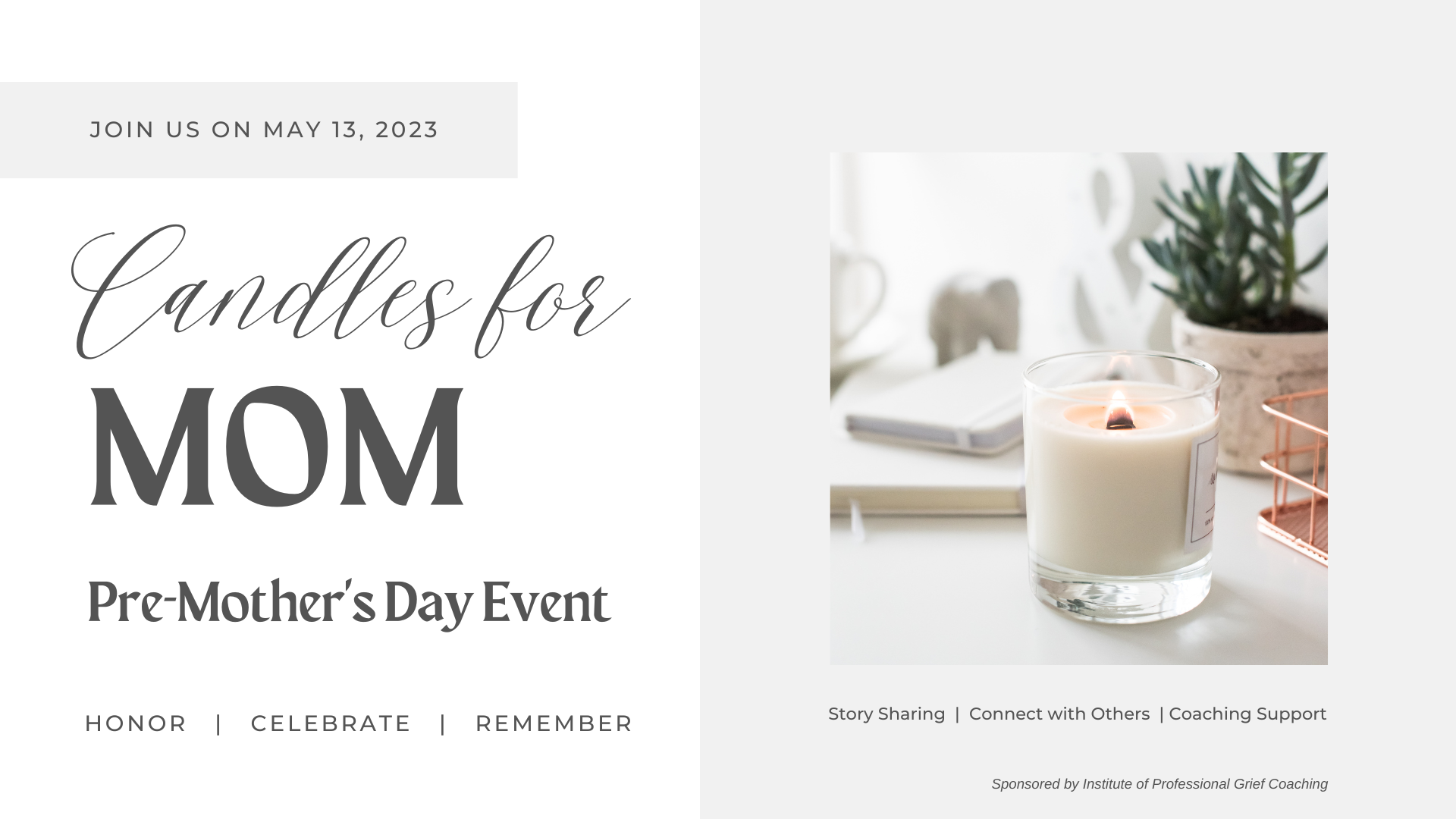 Grief Coaches Host Free Pre-Mother's Day Community Events
