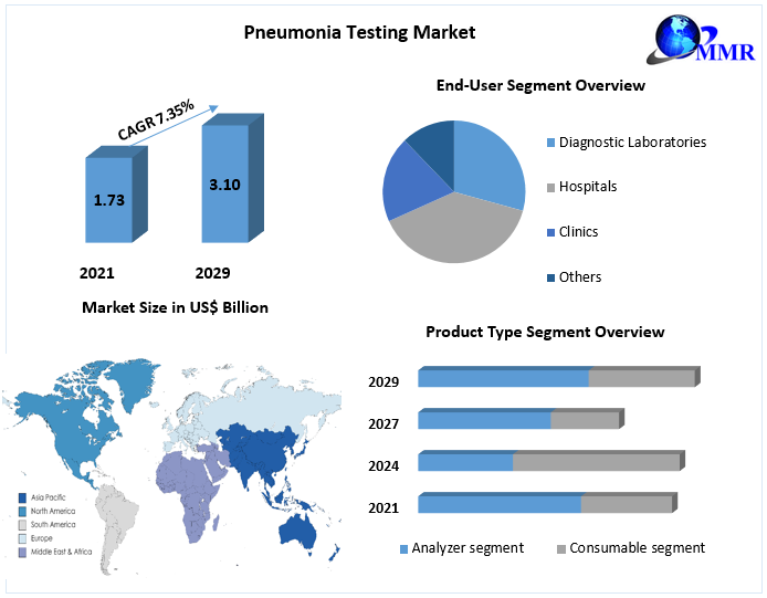 Pneumonia Testing Market to Hit USD 3.10 Bn by 2029: Competitive Landscape, Industry Analysis, New Opportunities, Dynamics and Regional Insights 