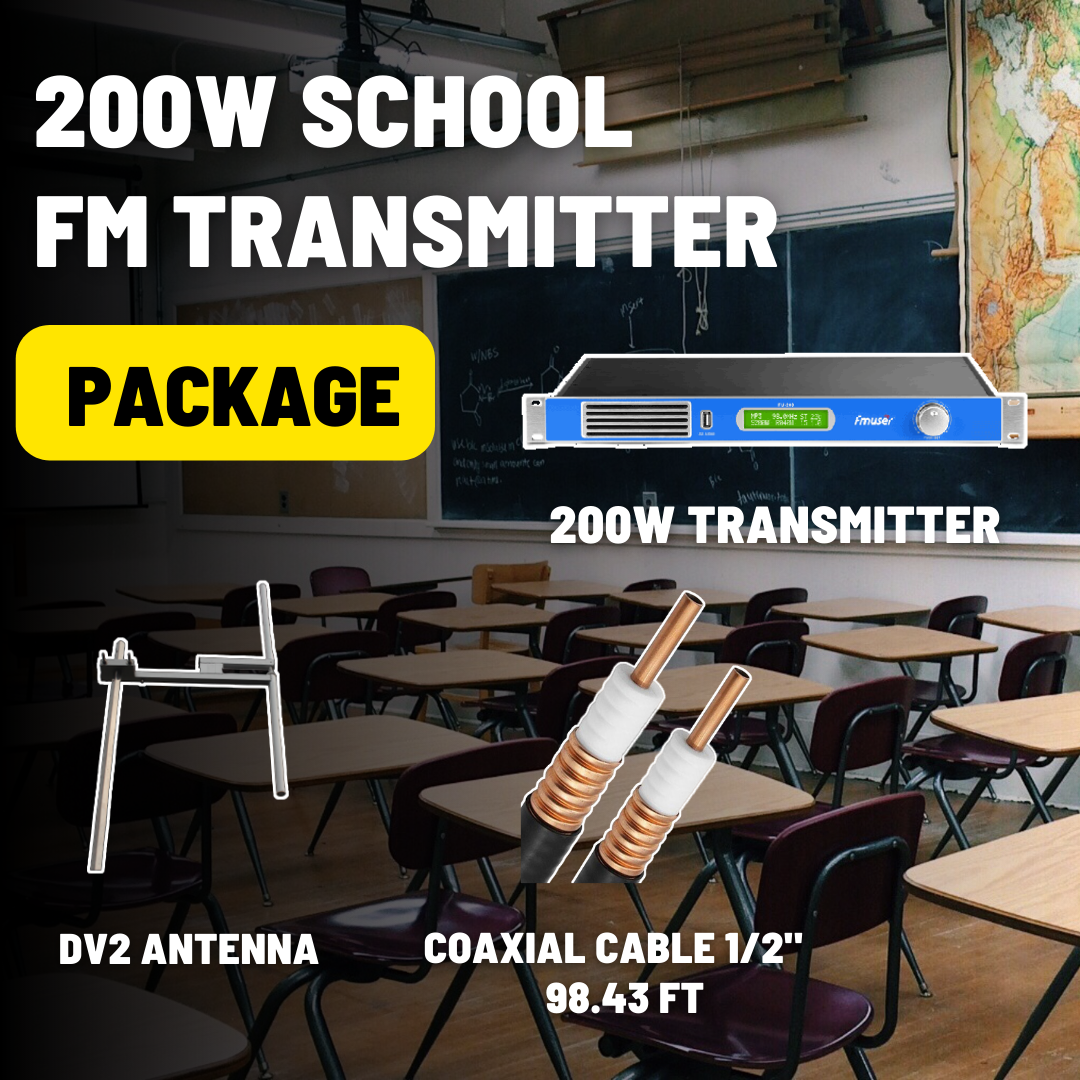 FMUSER Introduces FU-200A 200W FM Transmitter Package for School Radio Broadcasting